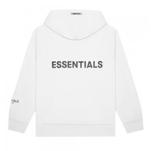 Essentials Fear of God Full Zip Up Hoodie Herren Weiß | ESS-SN593316