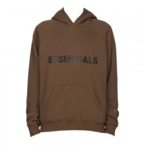 Essentials Fear of God x SSENSE Pullover Applique Logo Rain Drum Hoodie Herren Braun | ESS-SN593287