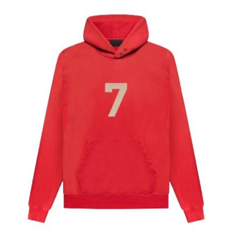 Essentials Fear of God 7 Hoodie Herren Rot | ESS-SN593324