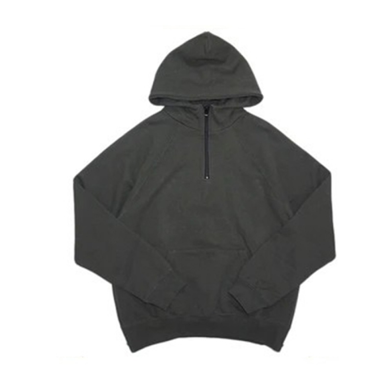 Essentials Fear of God Half Zip Hoodie Herren Schwarz | ESS-SN593315