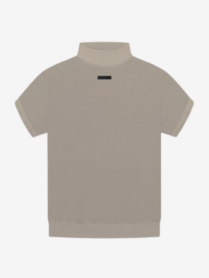 Essentials Fear of God Inside Out Mock Neck T-shirt Herren Grau | ESS-SN593344