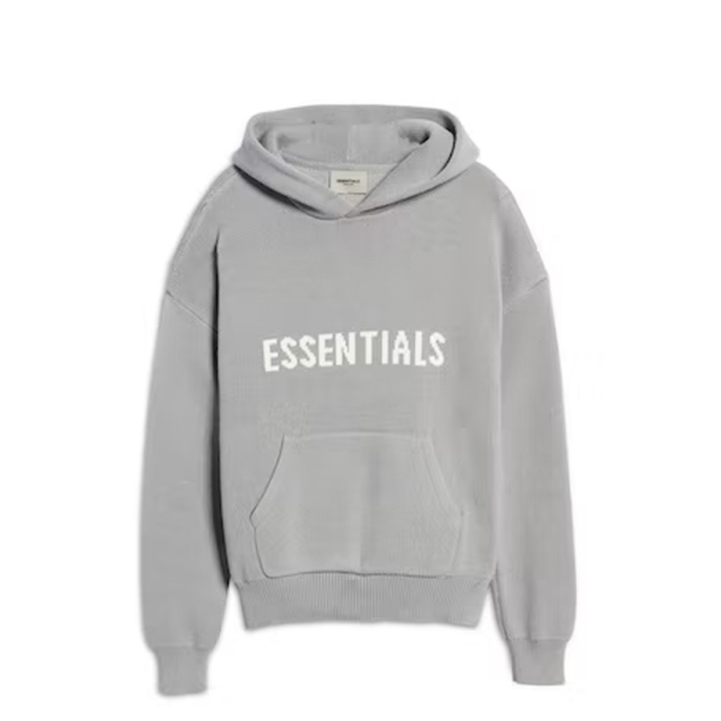 Essentials Fear of God Knit Pullover Hoodie Herren Grau | ESS-SN593307