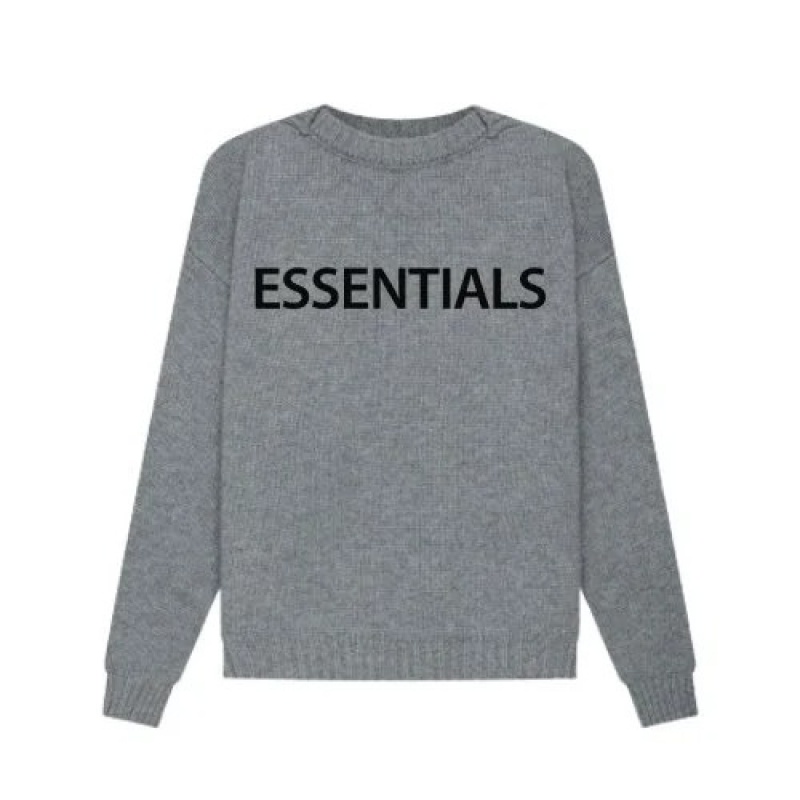 Essentials Overlapped Sweatshirt Herren Grau | ESS-SN593364